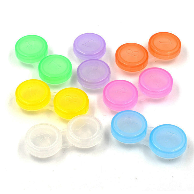 On behalf of the hot supply Candy color beauty pupil duplex box transparent contact lens box replacement companion box