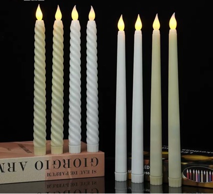 Cross-border LED strip candle lamp spiral flame head remote control…
