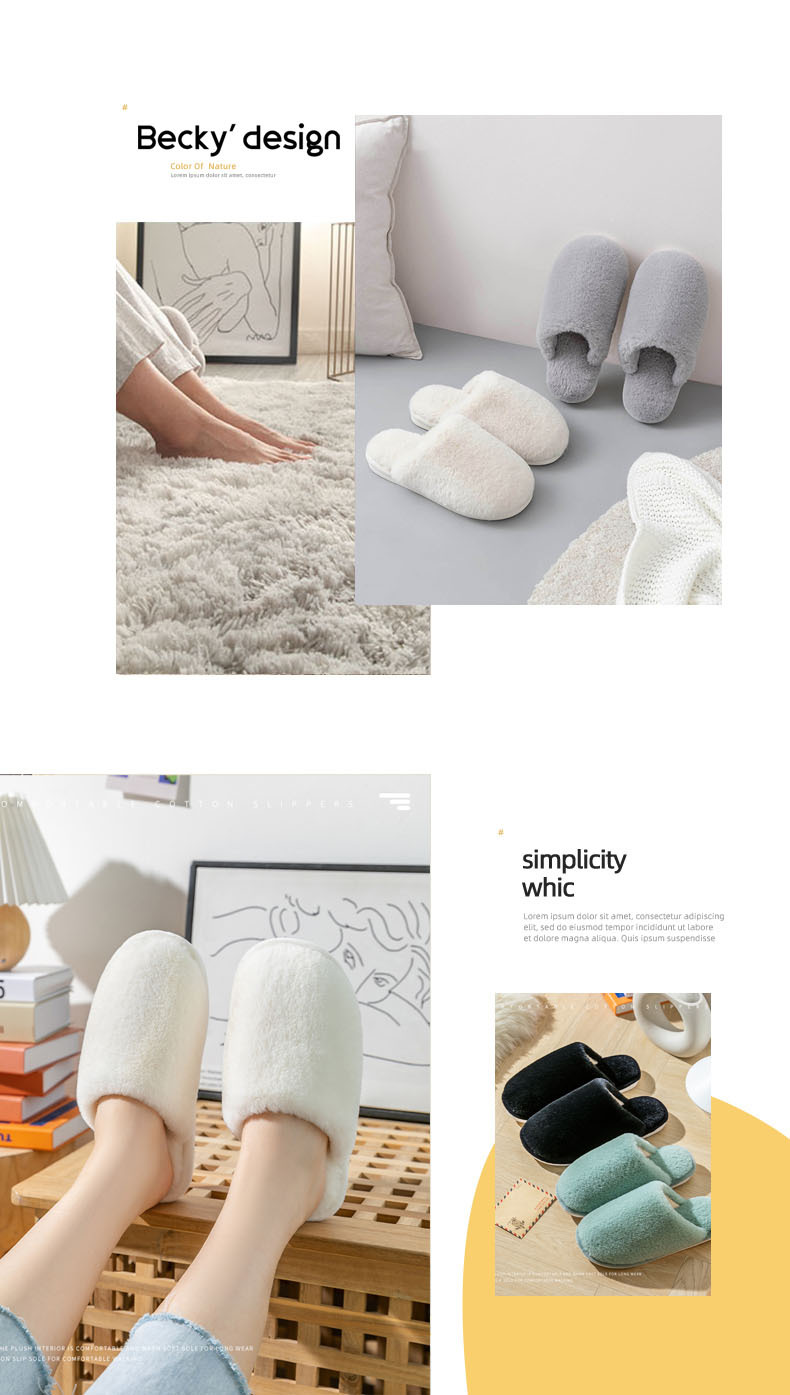 Pantofole antiscivolo comode e calde per interni, primavera regolabile, in pile da donna_voghion.com