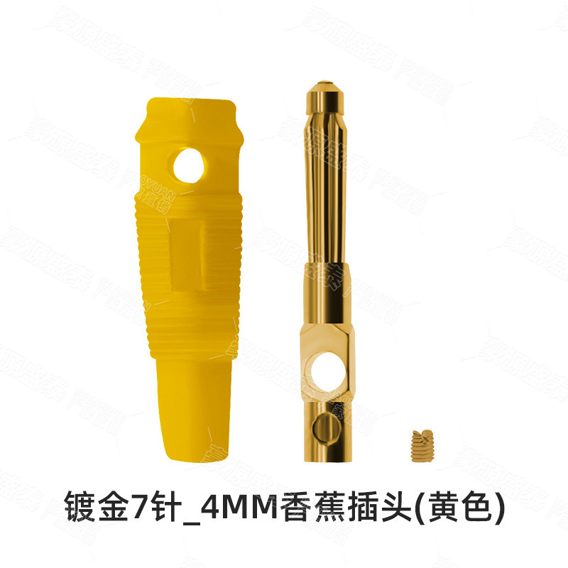 純銅ハンダレス32a大電流高圧バナナジョイント4mmバナナプラグスピーカーコードバナナヘッド7ピン|undefined