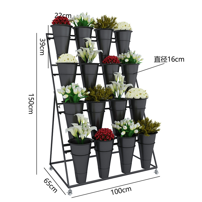 Soporte de flores de hierro forjado para decoración