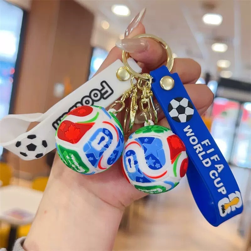 Creative World Cup Football Keychain Cartoon Car Doll Keychain Universal for Women Backpack Pendant Gift Wholesale