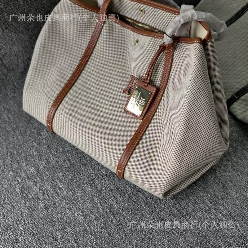 Cross-Border Raff Canvas Leather Large Commuter Bag Tote Bag Fashionable and Versatile Large Capacity Temperament Women's Bag Cross-Border Raff Canvas Leather Large Commuter Bag Tote Bag Fashionable and Versatile Large Capacity Temperament Women's Bag