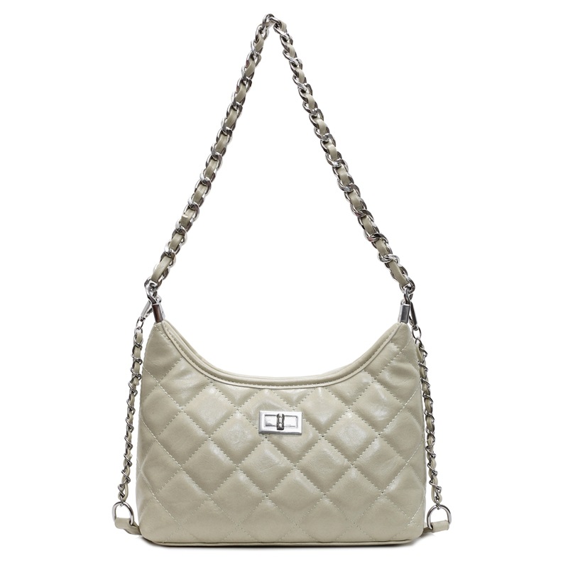 Bolso de axila de cadena de diamantes popular de este año para mujer 2025 nuevo bolso de hombro de estilo pequeño y fragante bolso de mensajero de estilo occidental de todo fósforo