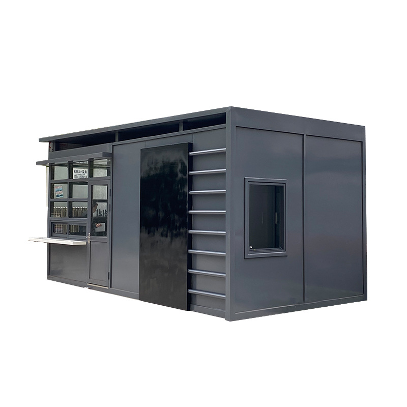 Terminado cabina móvil cabina de seguridad fábrica al aire libre unidad de la comunidad cabina de seguridad guardia de fábrica sala de servicio