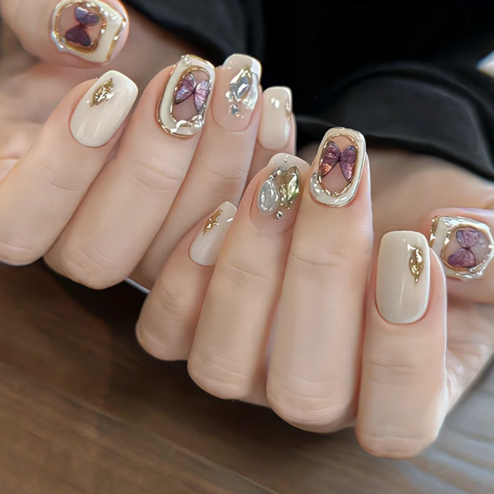 Xiaohongshu Douyin parche de arte de uñas caliente fototerapia para usar uñas de diez piezas