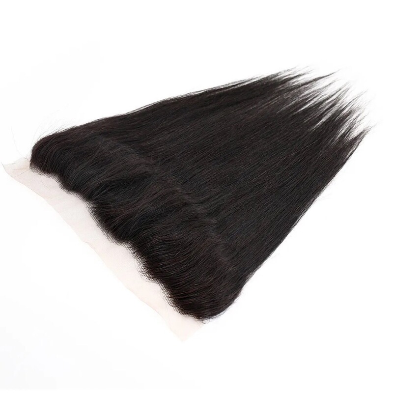 Cross-border Direct Supply 13x4 Straight Hair Block Transparent Net lace lace frontal Human Wig Big Hair Block