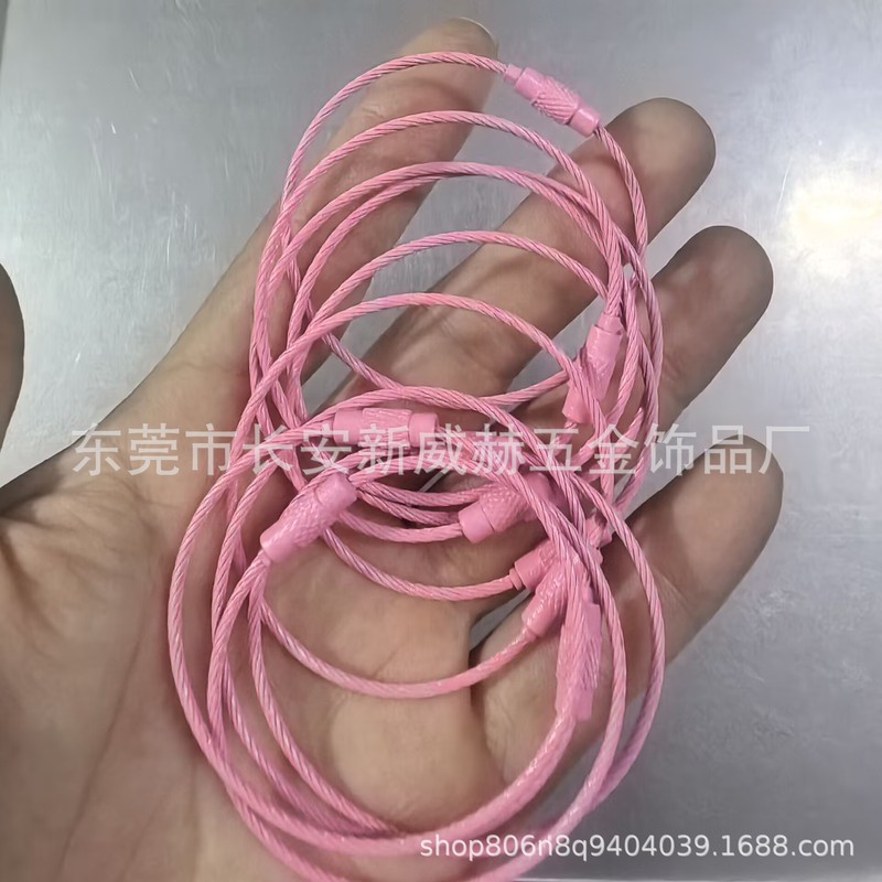 現物カラー塗装ワイヤーリング塗装ワイヤーリングステンレスワイヤーリングロープキャンディー色ワイヤーロープ|undefined