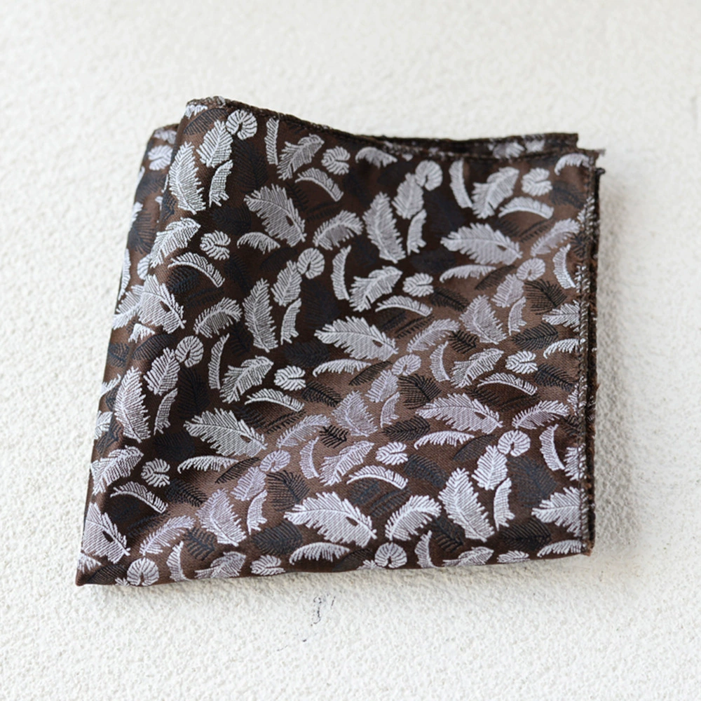 Vintage Hong Kong style floral pocket square for men’s business suit, Korean version formal accessory, chest scarf, small square scarf
