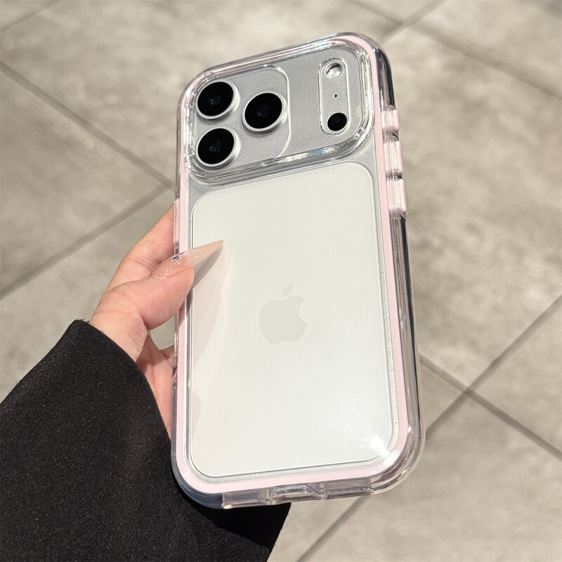 Suitable for Apple 17 Pro Max Phone Case, New iPhone 17 Pink, Popular on Social Media, 16 Pro High-End Feel, 15 Full Protection Anti-Drop, 14 Pro Ultra-Thin Transparent Pm Silicone Niche Female Model