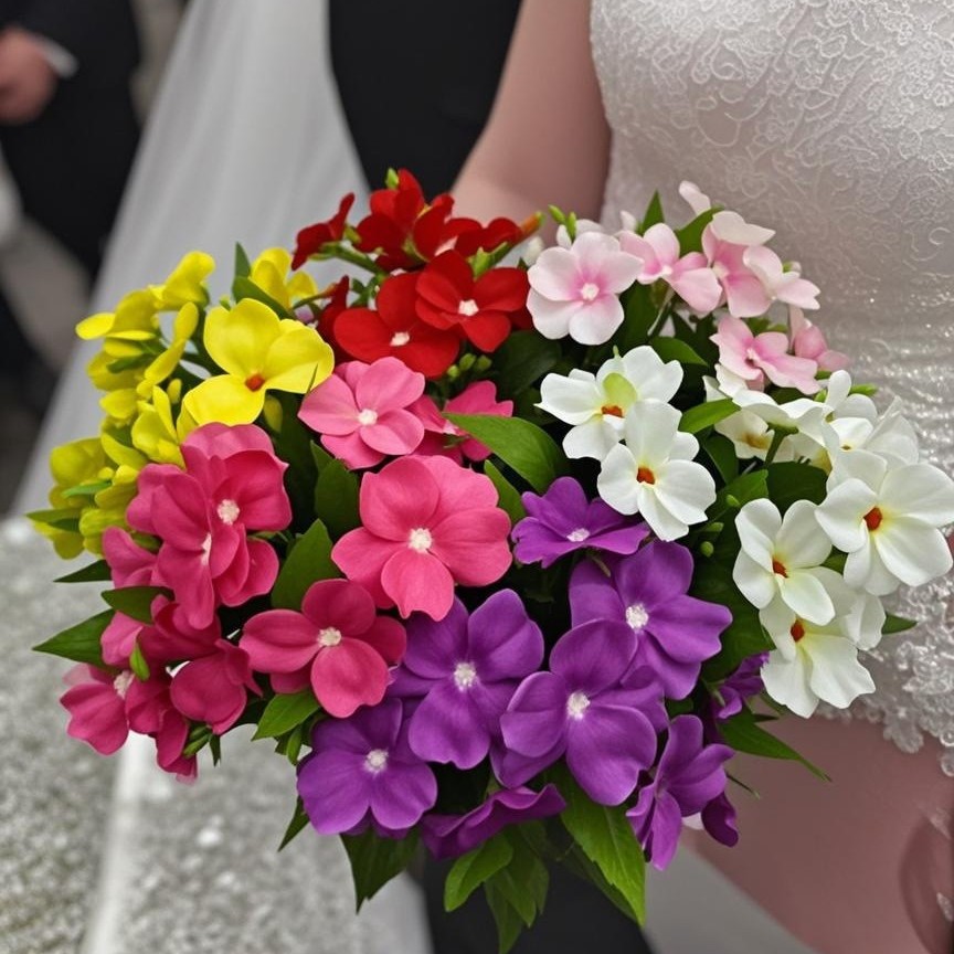 Cross-Border Artificial Flowers, Impatiens, Artificial Flower Bouquets, Home Decoration Ornaments, Outdoor Arrangements, Artificial Green Plants Wholesale