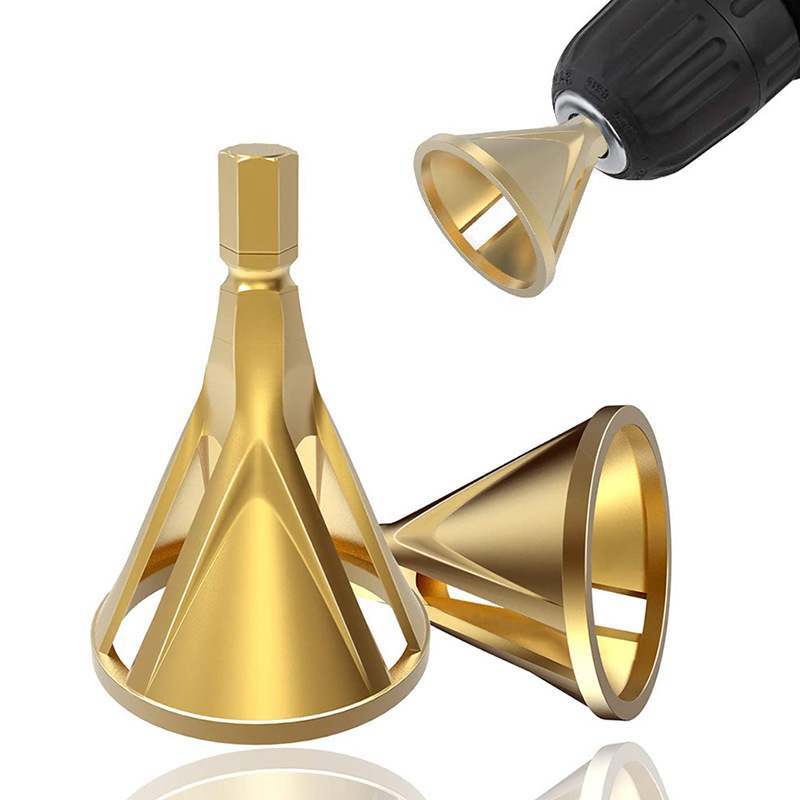 新型倒角器 去毛刺外倒角器 三角柄六角柄夹头电钻倒角修边工具