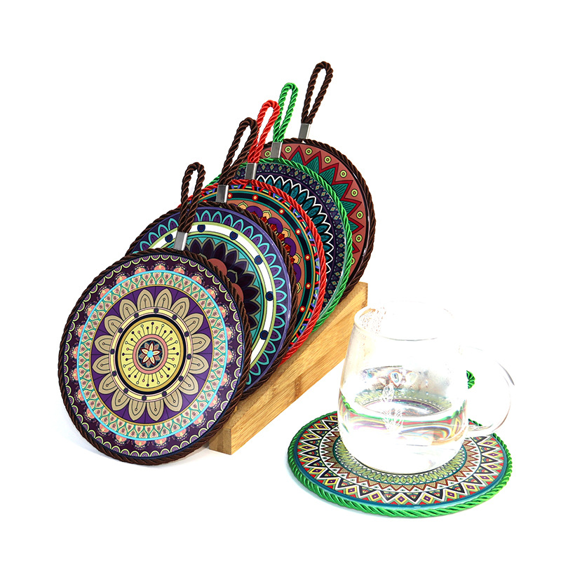 공장 직접 세라믹 냄비 패드 17cm 는 테이블 열 전달 과정을 해치지 않습니다 만다라 무료 로고