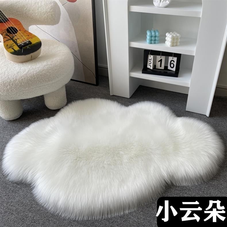 Carpet Door Mat Can Be Cut, Wabi-Sabi Style Carpet, Light Luxury Floor Mat, Silent Tatami Bay Window, Double-Sided Gray-White Carpet