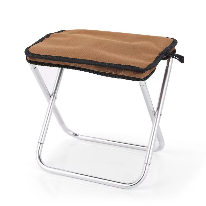 Outdoor Folding Chair, Aluminum Alloy Folding Stool, Fishing Stool, Camping Stool, Quick-Opening Integrated Small Stool
