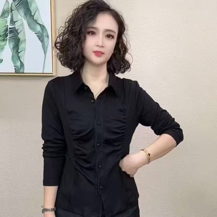一件代发直播爆款2025秋季新款时尚洋气收腰显瘦气质polo领上衣潮|undefined