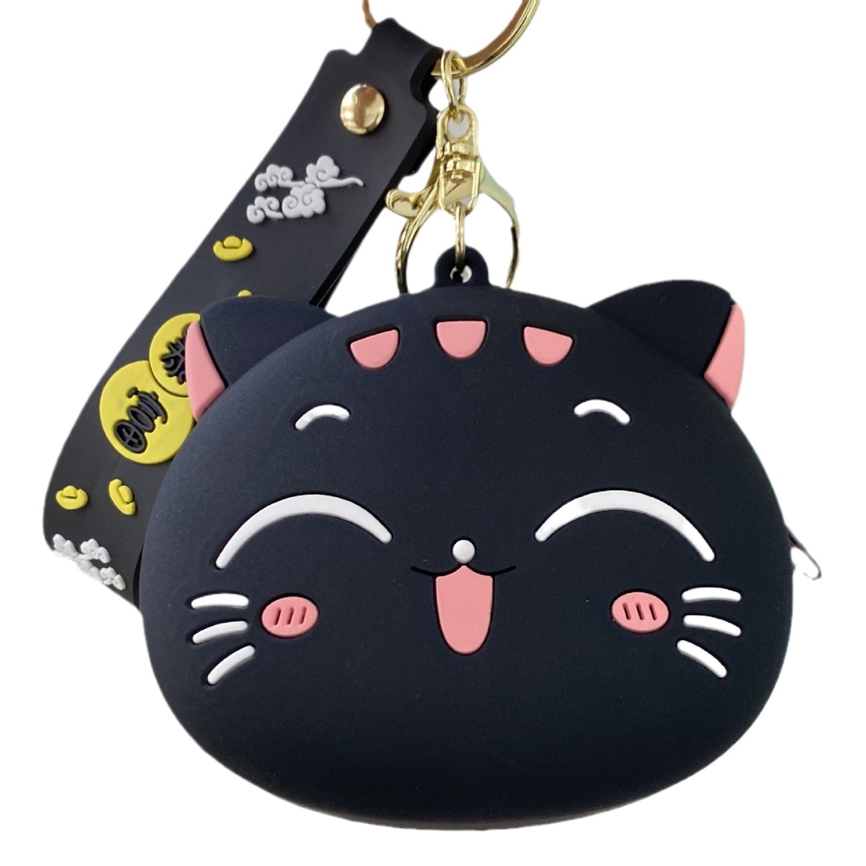 Celebridad en línea dibujos animados lindo Rosa chica corazón moneda monedero bolsa llavero lápiz labial auriculares bolsa colgante regalo al por mayor