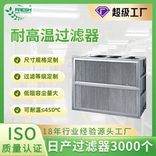 尘车间不锈钢框防火H14高效滤网 耐高温玻纤滤芯铝隔板高效过滤器