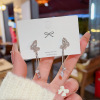 Silver needle, advanced small design earrings, silver 925 sample, internet celebrity, high-quality style, Korean style