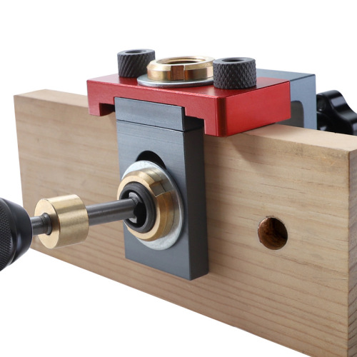 Three-in-one straight hole punching locator, round wood tenon connector, hole opener, panel furniture, multifunctional punching tool