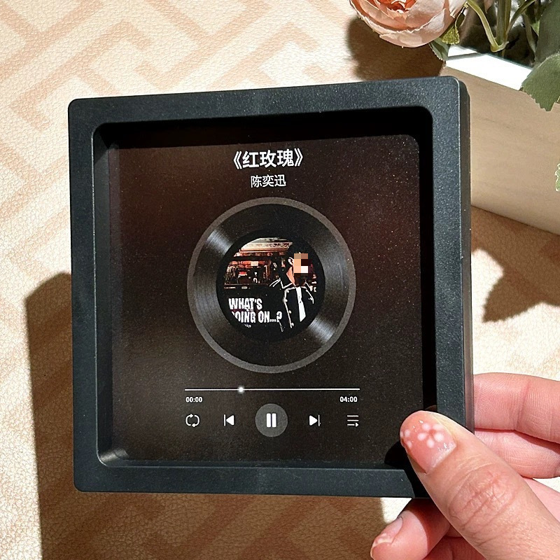 歌う音楽冷蔵庫マグネットフォトフレームビニールレコード、カップル、友人、親友向け|undefined