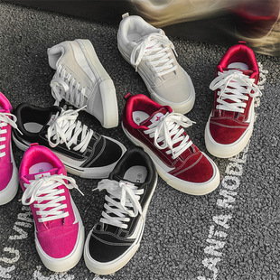 2024 Spring Couple Design Low-Top Canvas Shoes for Men and Women Students Ins Trendy Versatile Hong Kong Style Casual Sneakers