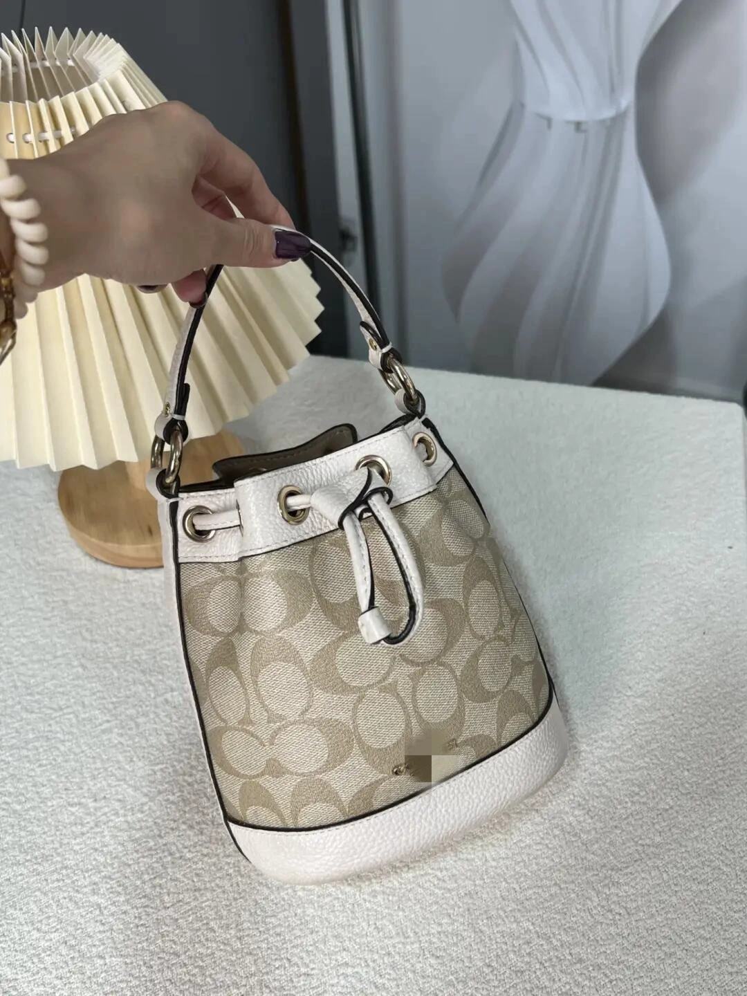 One-shoulder bag, purse, shoulder bag, bucket, drawstring