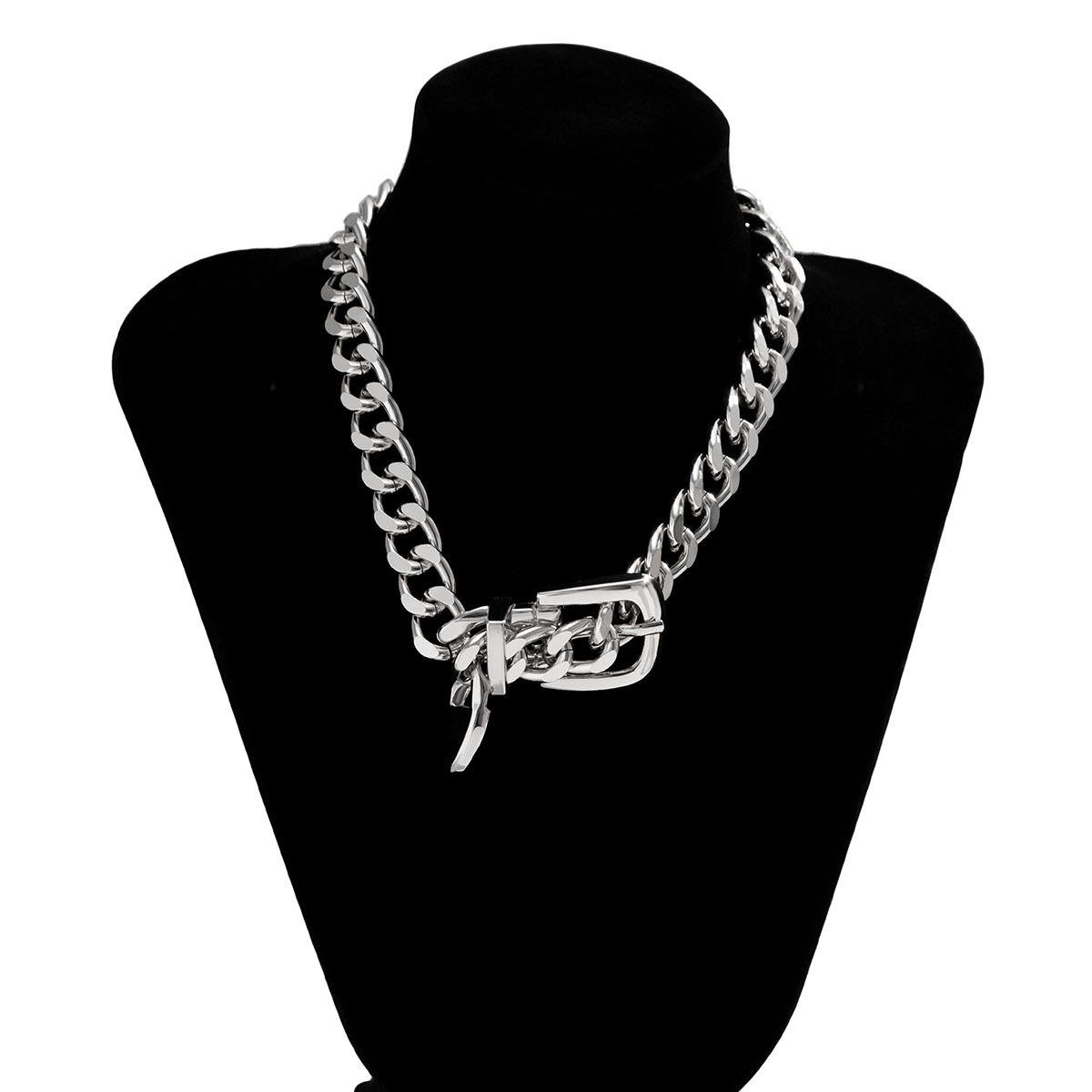 Vintage Style Geometric Solid Color Alloy Plating Chain Women's Necklace display picture 5