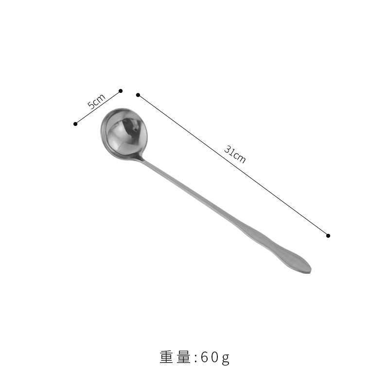 대박숟가락 30cm (큰머리 은색)