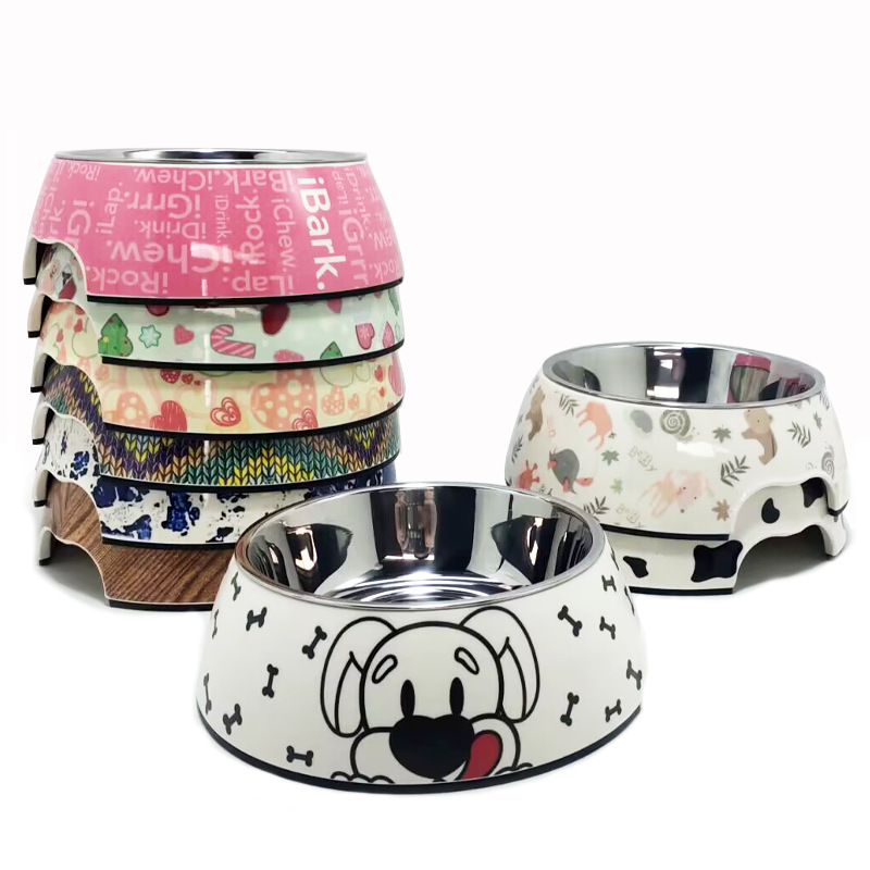 Piés altos cuello para perros tazón para perros tazón para gatos doble tazón anti-derroquear tazón de comida para gatos acero inoxidable tazón para perros grandes perros