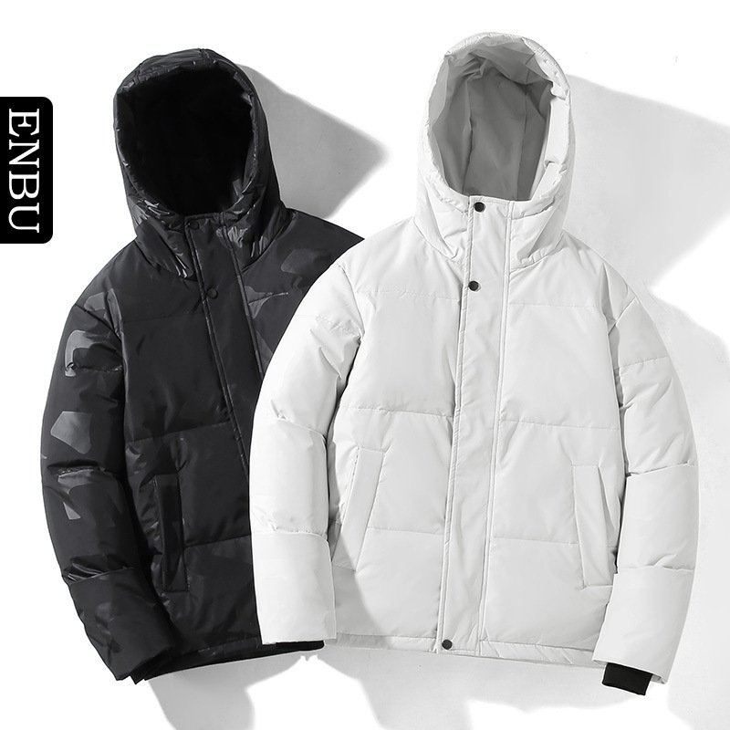 Men's down Jacket with White Duck Down, Warm Casual Coat for Autumn and Winter, New Hooded Loose-Fit Puffer Jacket for Men