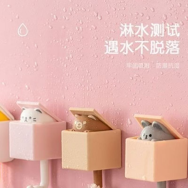 TEMU抖音外贸爆款猫咪挂钩可爱卡通少萝风小动物伸缩挂钩in风|undefined