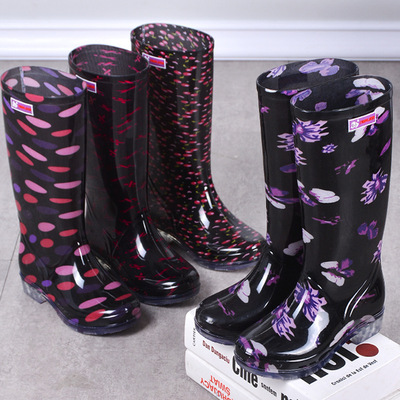 水鞋女雨靴长筒女士时尚雨鞋防水时尚防滑中高筒胶鞋胶靴一件代发|ms