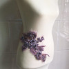 Purple glossy crystal, sweater, dress, clothing, decorations