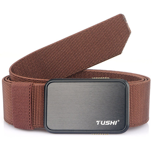 New aluminum alloy patch tactical quick-release alloy buckle elastic elastic nylon belt workwear commuting pants belt