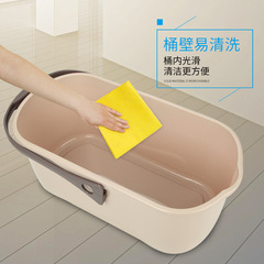 Plastic rectangular squeegee bucket with thickened large water bucket household water storage plastic bucket with handle flat mop bucket