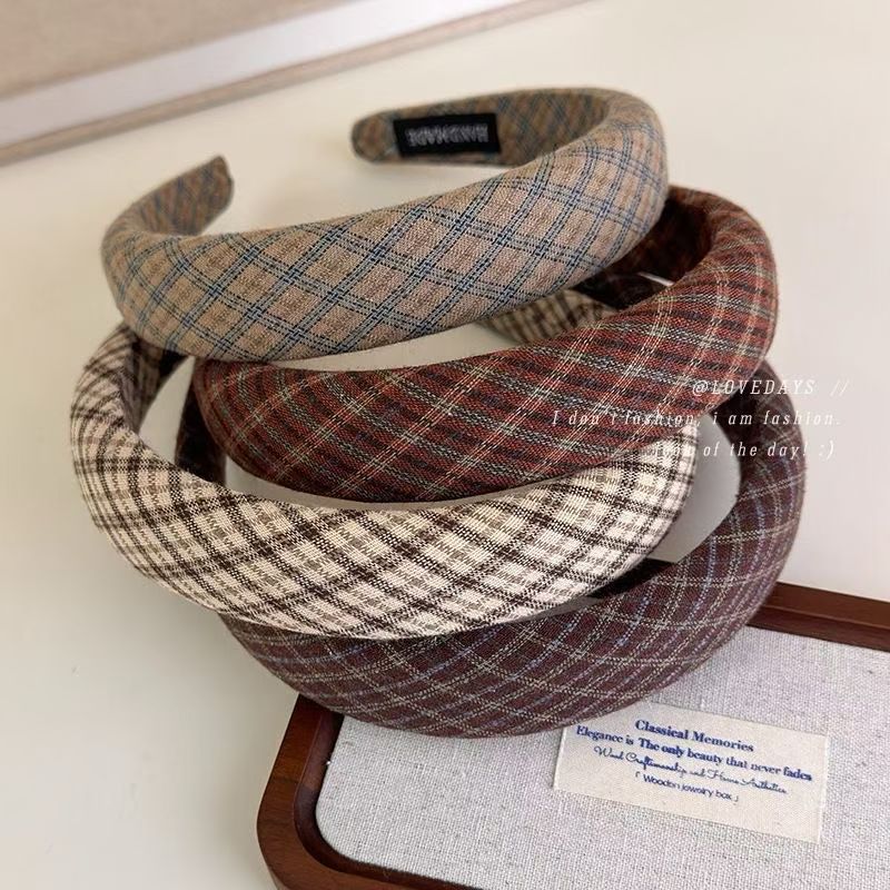 Otoño y invierno Meilade coreano retro estricto esponja cabeza de banda nueva variedad de terciopelo alto cráneo ancho banda de cabello mayorista