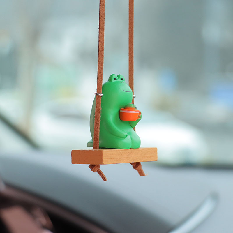 Cartoon frog sitting sofa cross-border car decoration interior pendant pendant car pendant decoration