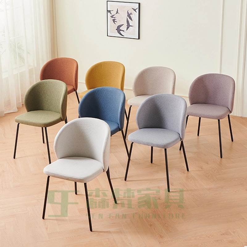 Sillas de comedor de lujo ligero para el hogar, taburetes de mesa de comedor de diseño de restaurantes italianos nórdicos.