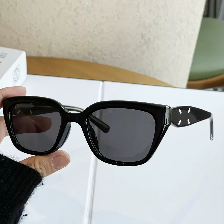 新款复古猫眼墨镜男高级感TR板材插芯脚时尚潮马吉家偏光太阳镜女