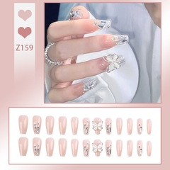 Carefully selected manicure, wearable manicure, phototherapy crystals, cat's eye, big butterfly manicure, sparkling light luxury fake nails wholesale