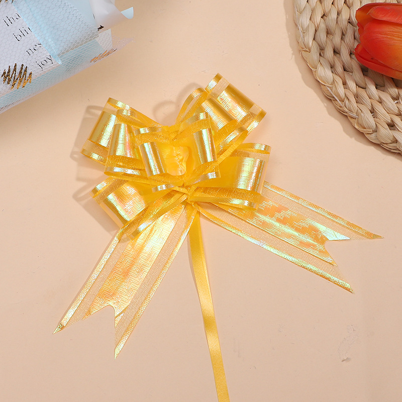 Nuevo medio 30 # hilo de nieve Iris flor dibujada a mano al por mayor brillante flash guirnalda cinta ventas directas de fábrica