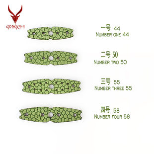少伯 1.6, 1.8 dragon scale super-fiber flat leather pockets green demon round leather old demon size optional processing models