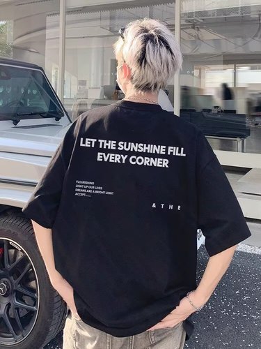 American Street Short Sleeve T-Shirt for Men 2025 Summer New Arrival Korean Style Trendy Brand Loose Casual Top for Men