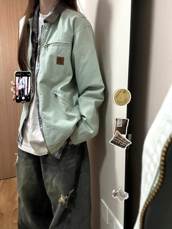 日系复古工装夹克外套女款秋季2025新款感超好看棒球服|undefined