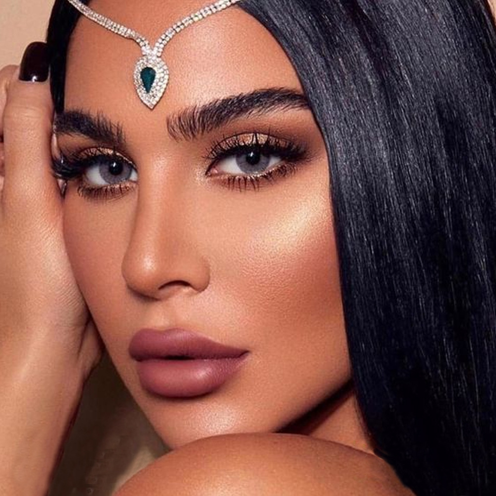 AliExpress gota de agua caliente frente cadena elegante simple rhinestone accesorios de la cadena del pelo cadena femenina