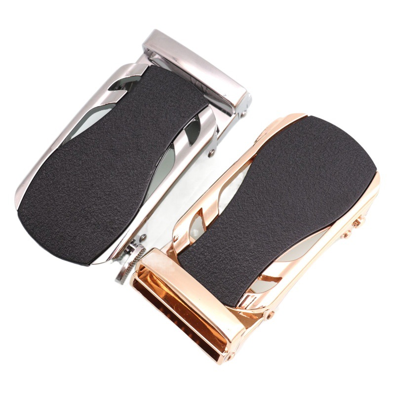 Hongsheng fábrica 4,0 primavera cinturón hebilla automática hebilla esmerilado hebilla de cinturón de los hombres Aleación de superficie negra hebilla de dos piezas