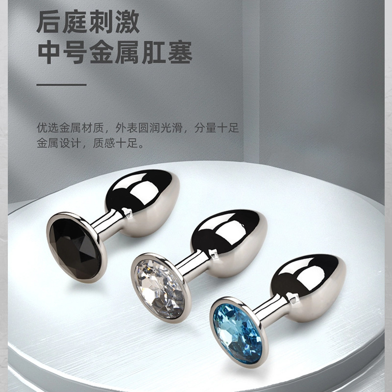 Backcourt Metal Anal Plug for Adults, Men and Women, Sm Sex Toys, Masturbation Orgasm Toys, Anal Plugs, Adult Products