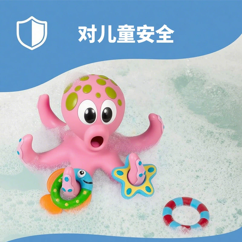 Силиконовая игрушка для игр в ванне и воде, осьминог