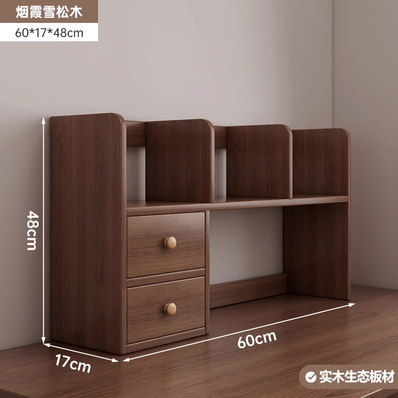 Estante de escritorio estante de acabado estante de escritorio escritorio de escritorio estante de almacenamiento vertical estante de escritorio estante de madera pequeño gabinete de libros